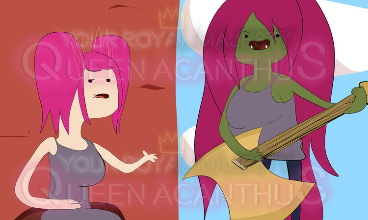Queenie Time; Adventure Time Style OC Art