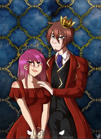 The King and Queen commission by LilSinBean